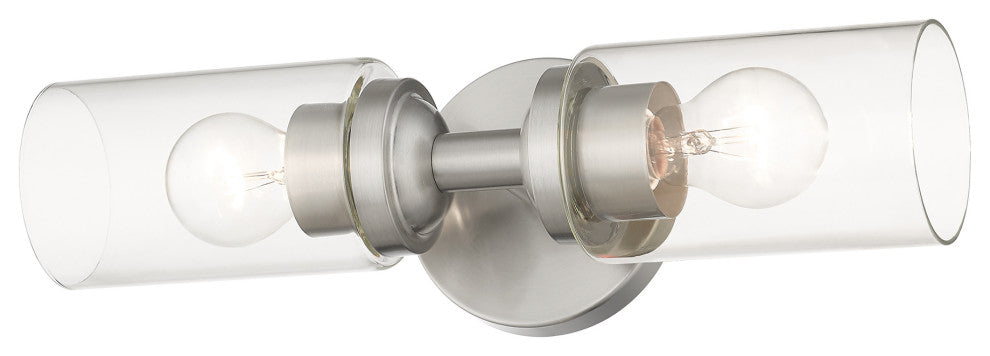 Whittier 2-Light Brushed Nickel Vanity Sconce