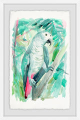 "Parrot Profile" Framed Painting Print, 12"x18"