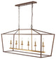 Pagoda Lantern Metal LED Pendant, Oil Rubbed Bronze/Gold, Width: 49"