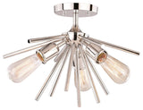 Vaxcel Estelle 17" Semi-Flush Mount, Polished Nickel