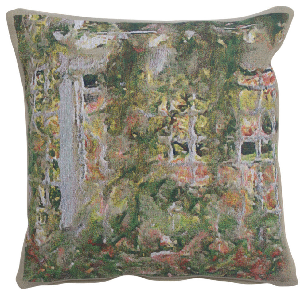 Jardin Red Flowers Decorative Couch Pillow Cover