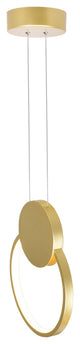 Pulley 8 in LED Satin Gold Mini Pendant