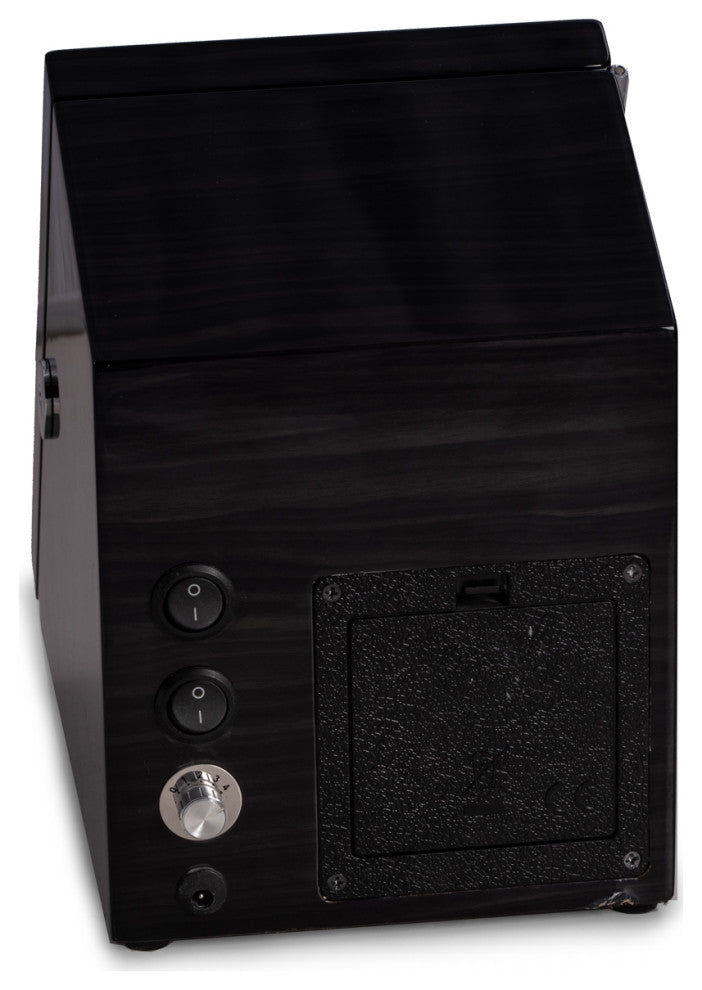 Ash Wood High Lacquer 2 Watch Winder and 2 Watch Storage Case, Glass Top