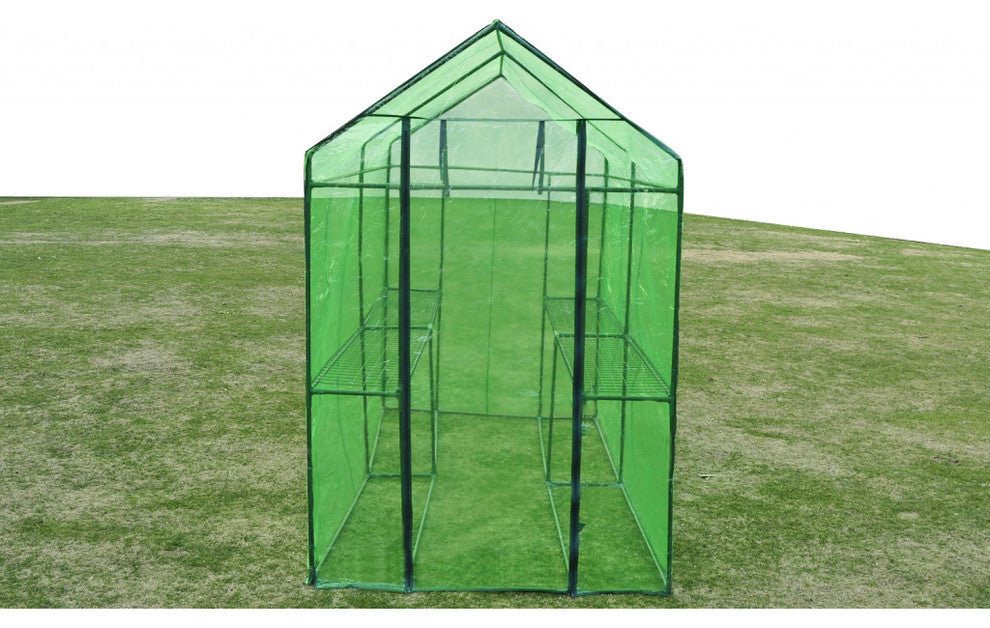 vidaXL Greenhouse Grow House Green House for Outdoor Plant Growing Steel XL