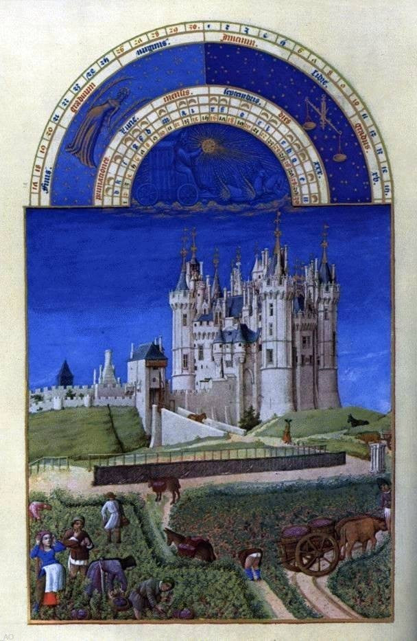 The Johan Limbourg Les tres riches heures du Duc de Berry Wrapped Canvas