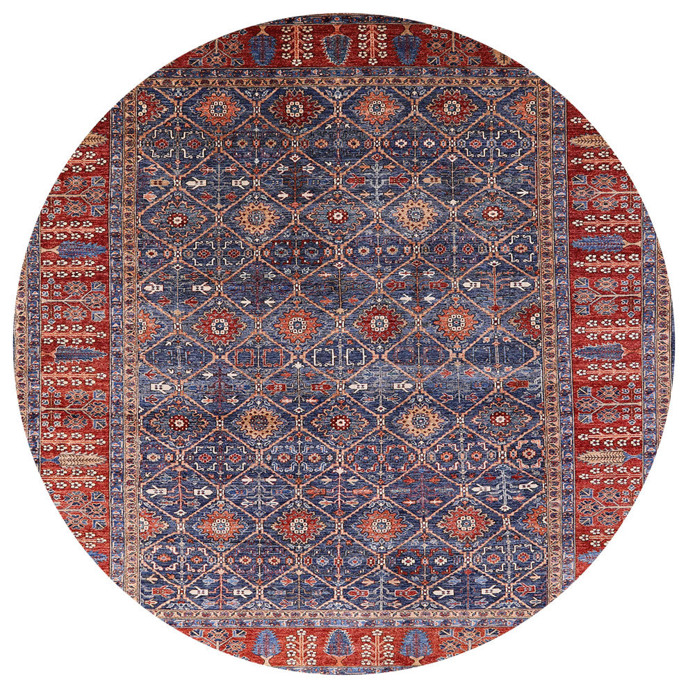 Ahgly Company Indoor Round Mid-Century Modern Area Rugs, 4' Round