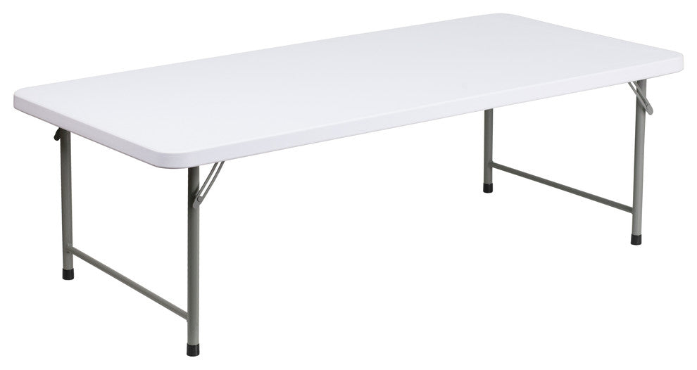 Flash 4.93-Foot Kid''S Plastic Folding Table, Granite White