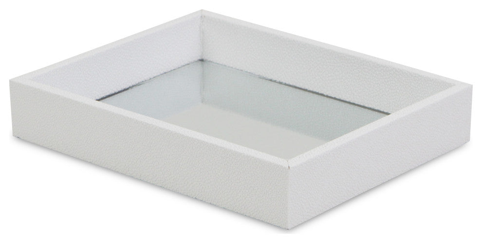 Bubble Mirrored Tray, 10", White