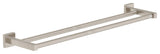 Duro 24 Inch Double Towel Bar with Mounting Hardware, Satin Nickel