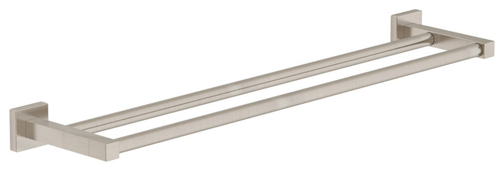 Duro 24 Inch Double Towel Bar with Mounting Hardware, Satin Nickel