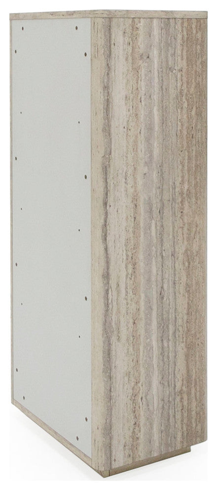 Nova Domus Roma Modern Travertine, Gold Bookcase