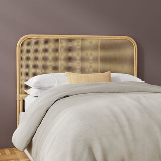 Latitude Classic Rattan Cane Headboard, Natural, Queen Size