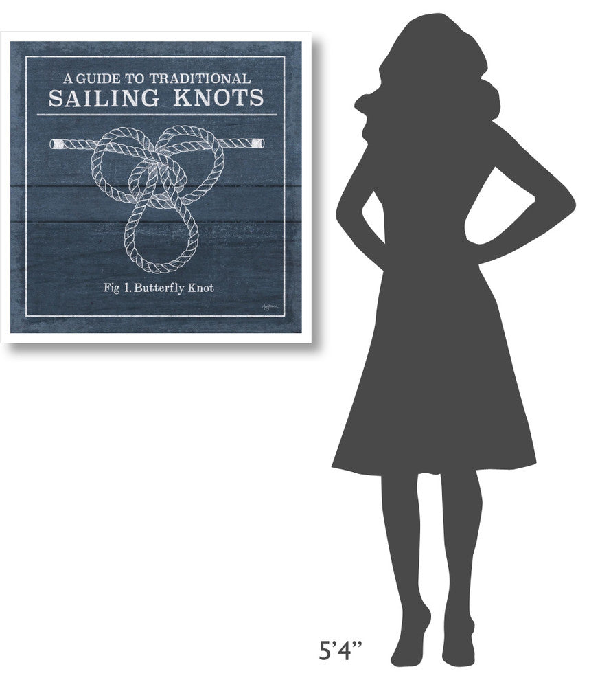 "Vintage Sailing Knots II" Digital Paper Print by Mary Urban, 32"x32"