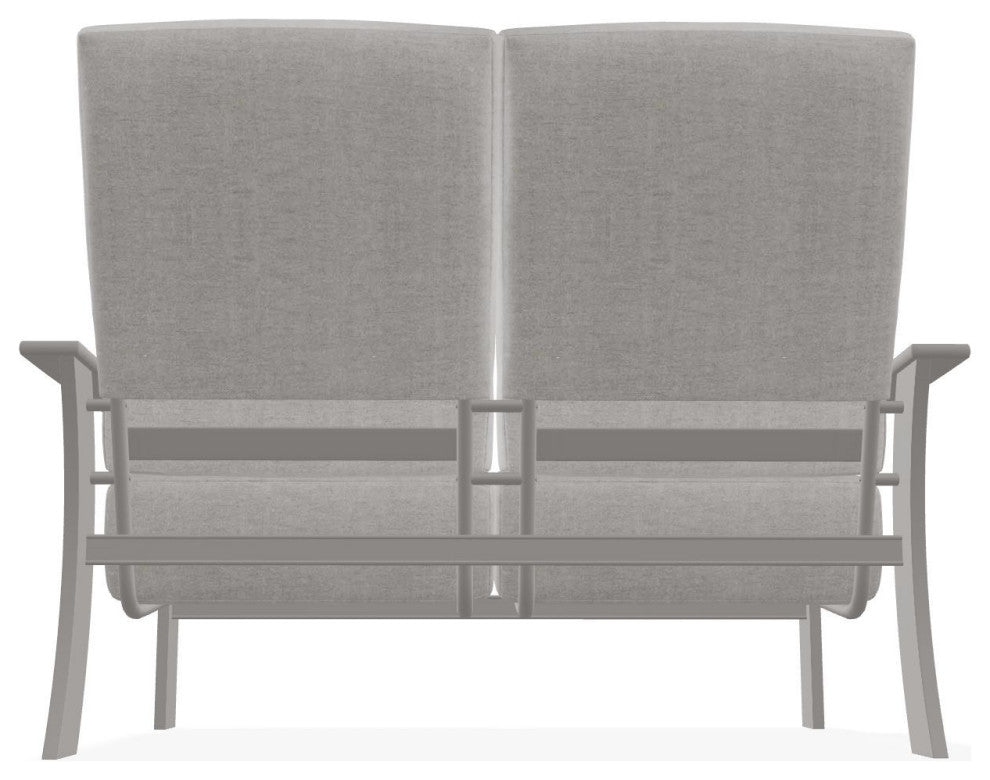 St. Catherine Deep Seat Outdoor Loveseat, Charter Silk/Warm Gray
