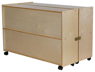 RRI Goods Wooden Folding Bookcase With Casters