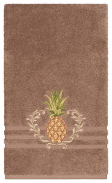 Linum Home Textiles Welcome Embellished, Latte, Bath Towel, Single