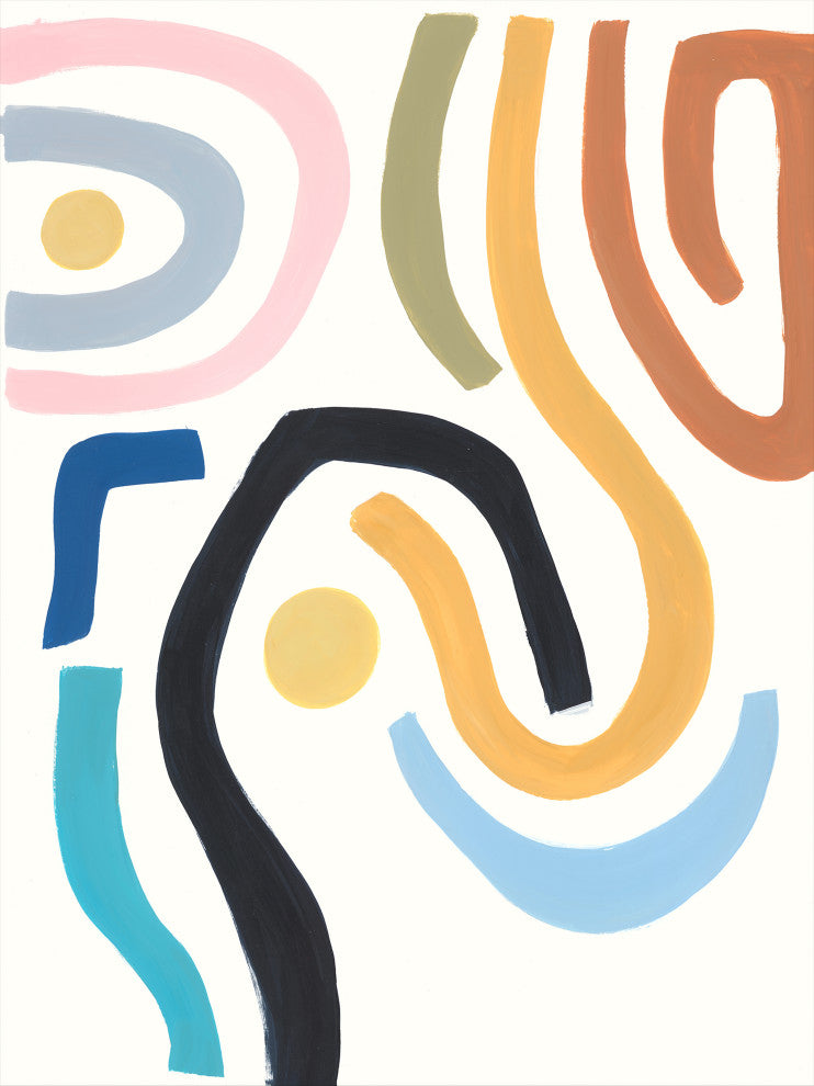30x40 Colorful Lines I, Unframed Artwork