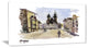 "Prague Hand-Drawn Illustration" Canvas Print