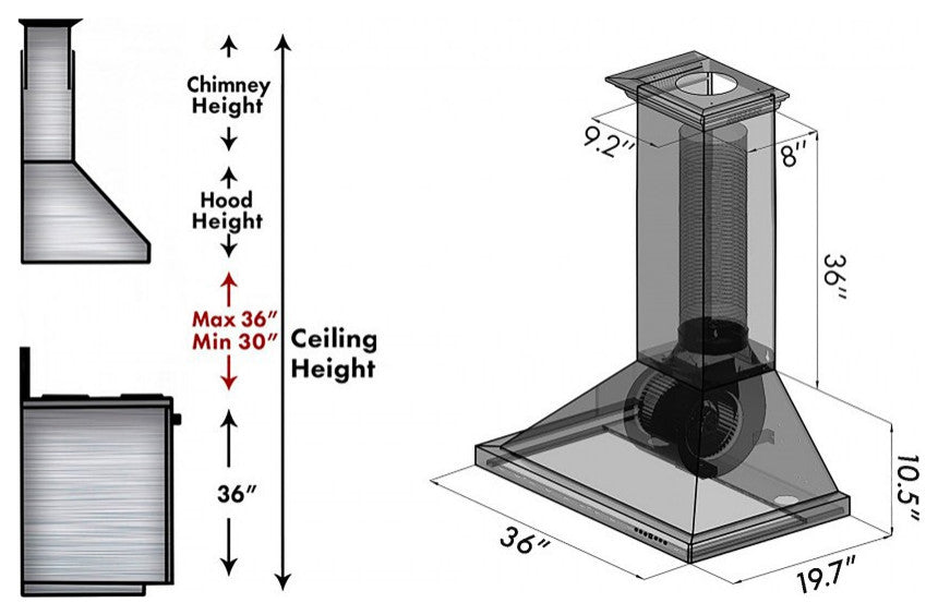 ZLINE 30 in. Designer Series Hand-Hammered Wall Mount Range Hood, 8KBH-30