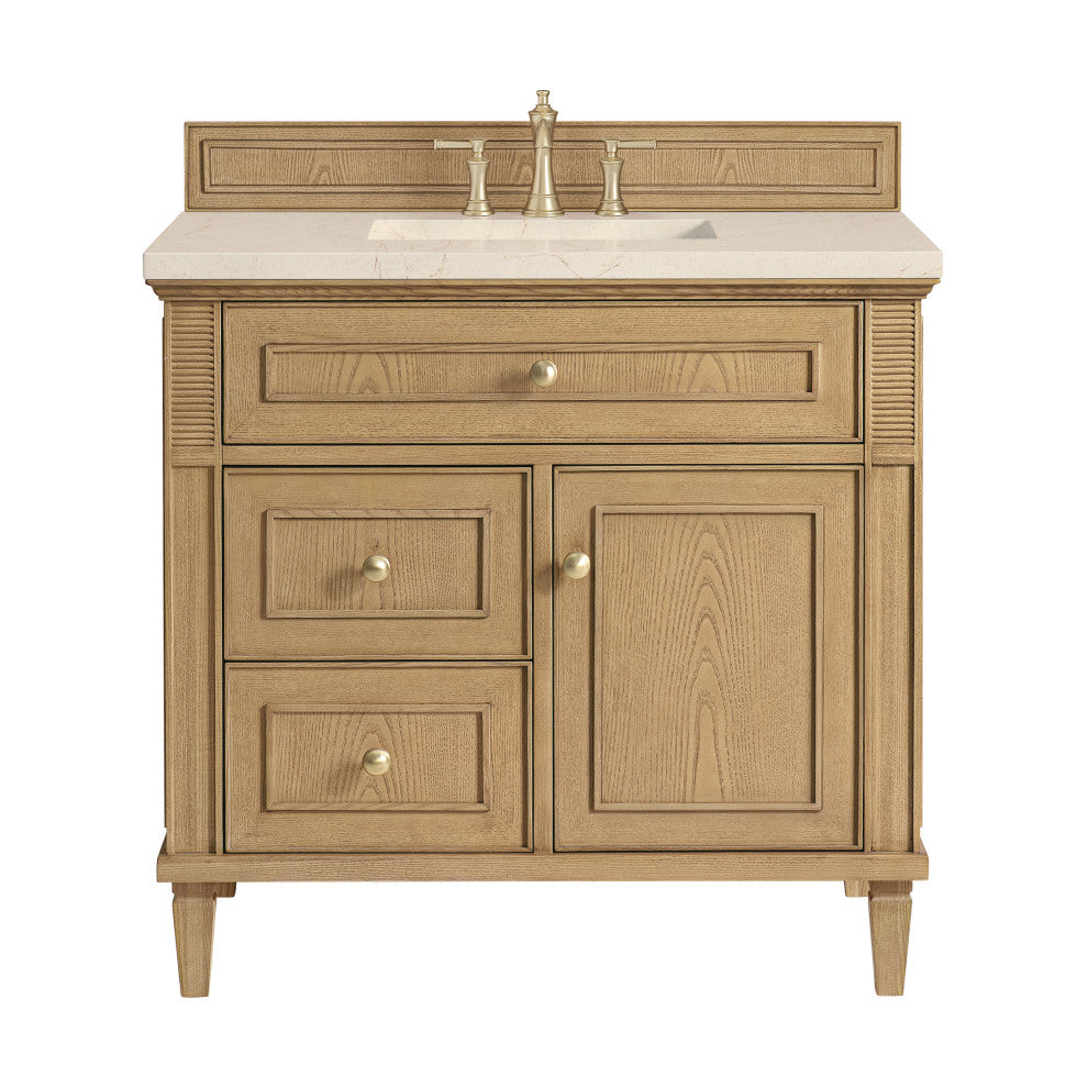 Lorelai 36" Single Vanity, Light Natural Oak, 3 CM Eternal Marfil Top