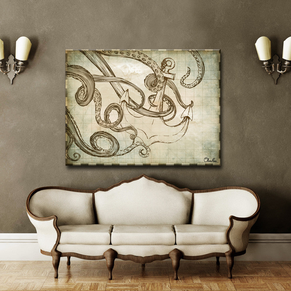 Ready2Hangart Sea Anchor By Olivia Rose Canvas Art , 12" Hx16" W
