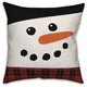 Happy Snowman Throw Pillow, 18"x18"