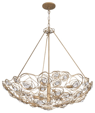 Varaluz 500P08 Ethereal Rose 8 Light 33"W Abstract Chandelier - Havana Gold