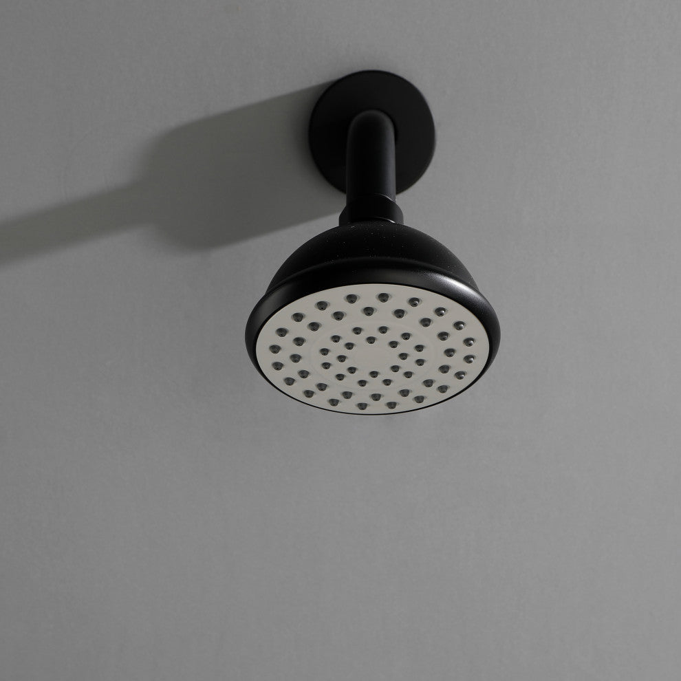 Wellfor Shower Faucet Set With Single-Spray Clean Shower Head, Matte Black