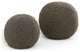 Balle Pillow-Mink-Set 2-12.5"dia, 10"dia