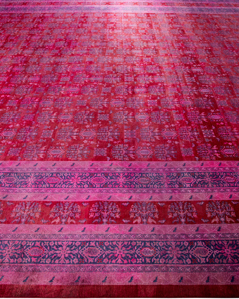 Fine Vibrance, One-of-a-Kind Handmade Area Rug Red, 15'3"x12'2"