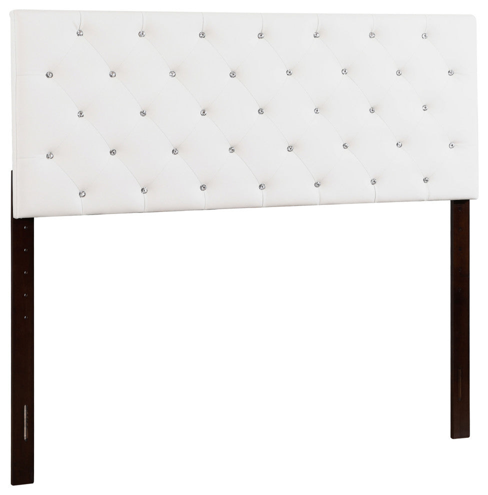Super Nova 2 White Tufted Queen Headboard