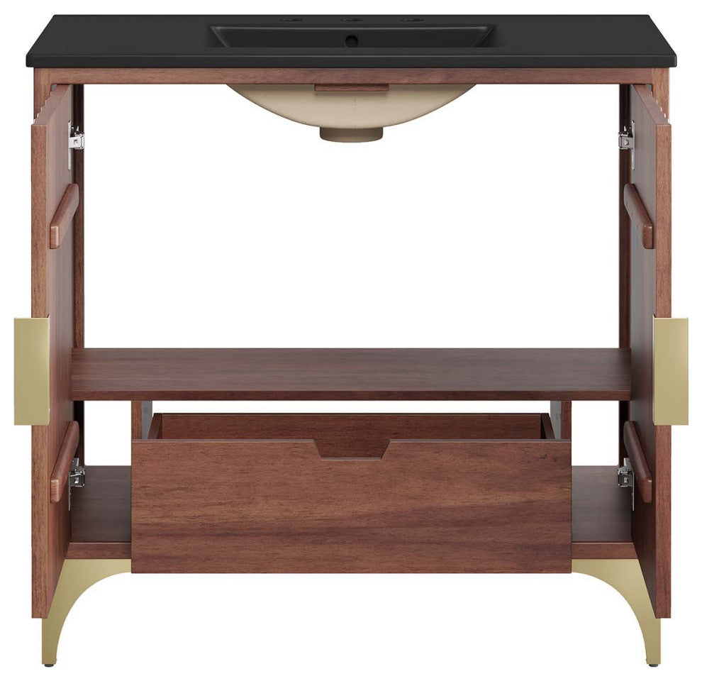 Daylight 36" Bathroom Vanity, Black Walnut