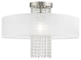 Livex Lighting Brushed Nickel 1-Light Ceiling Mount