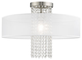 Livex Lighting Brushed Nickel 1-Light Ceiling Mount
