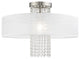 Livex Lighting Brushed Nickel 1-Light Ceiling Mount