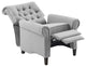 Aidan Rolled Back Push Back Recliner Accent Chair, Grey