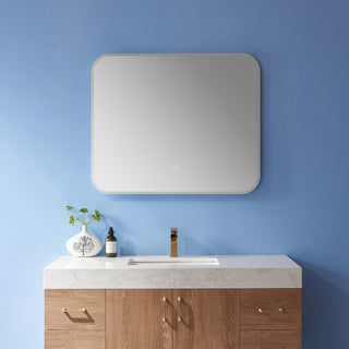 Horizontal Wall Mounted LED Modern and Contemporary Bathroom Mirror, 36 Inch