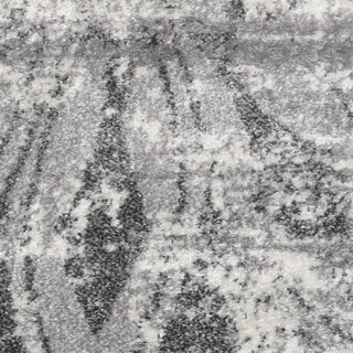 MACHINE MADE HEATSET POLYPROPYLENE AREA RUGS -Silver Ivory,Contemporary Design, [Runner] 3'2''x10'