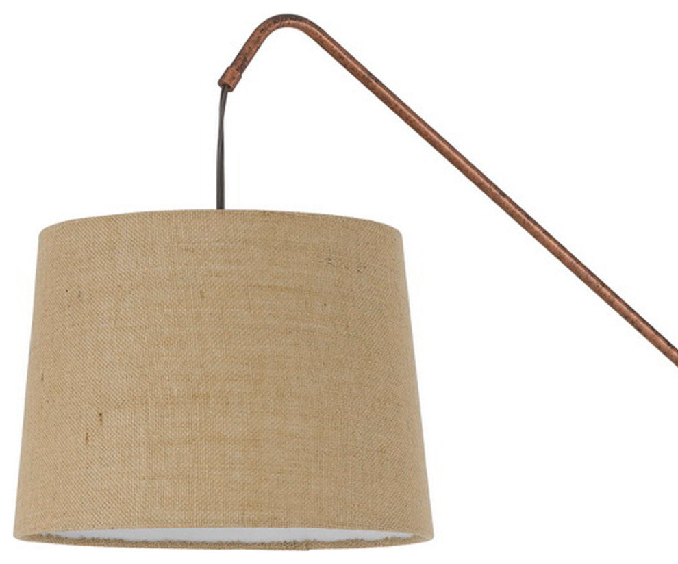 Benzara BM272212 68" Adjustable Arc Arm Metal Floor Lamp, Rustic Bronze