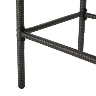 GDF Studio Dunedin Outdoor Gray Wicker Barstools, Set of 4