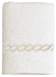 Soft Twist Cadena Wascloth, White & Beige, 13"x13"