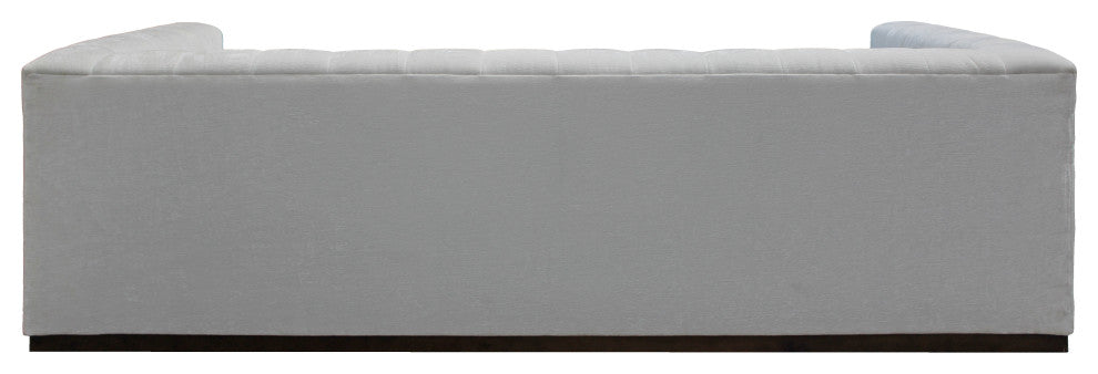 Upton Sofa With 2 Toss Pillows Upholstered in Ivory Multi-Weave Fabric