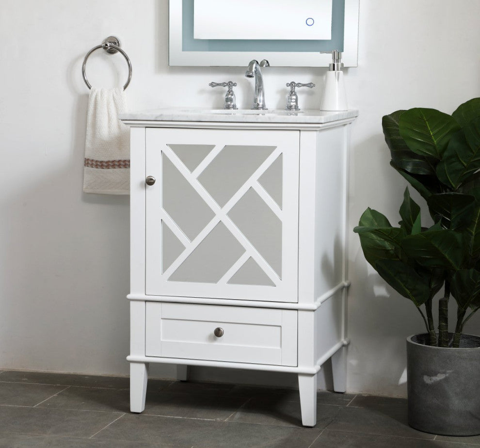Elegant VF30224WH 24"Single Bathroom Vanity Set, White