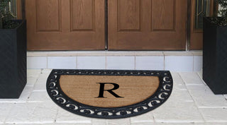 A1HC Half Round 30"x48" Double Door Monogrammed Doormat, R