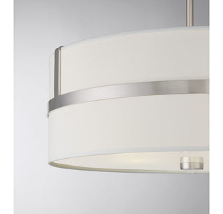 4-Light Pendant, Matte Black, Brushed Nickel