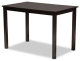Baxton Studio Renaud Modern and Contemporary Sand Fabric Upholstered Espresso B