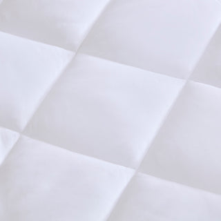 Sleep Philosophy Microfiber Waterproof Mattress Pad, White, California King