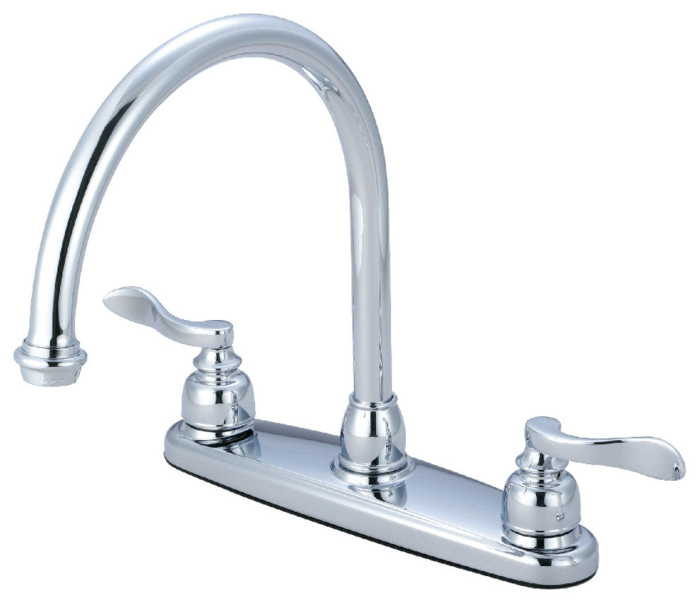 Kingston Brass Centerset Kitchen Faucet, Polished Chrome