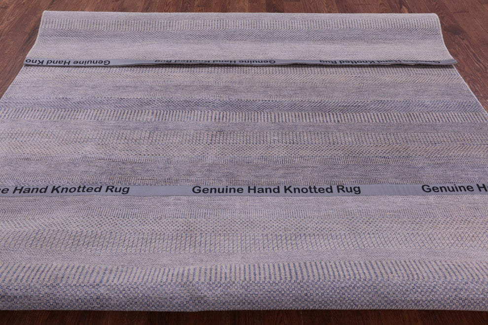 8' 2" X 10' 3" Wool and Silk Handmade Savannah Grass Rug Q11918