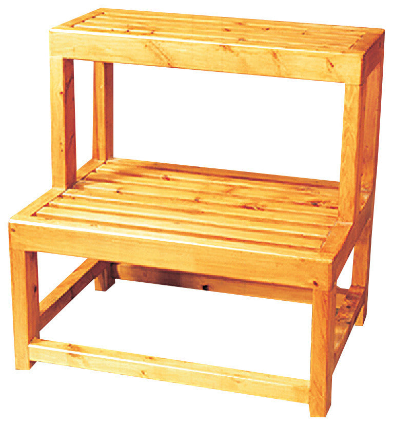 ALFI brand AB4402 20" Double Wooden Stepping Stool